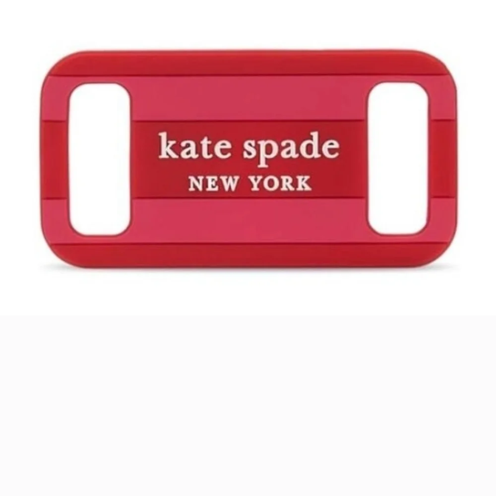 Kate Spade Vibrant Red Dog Collar AirTag Holder NIP